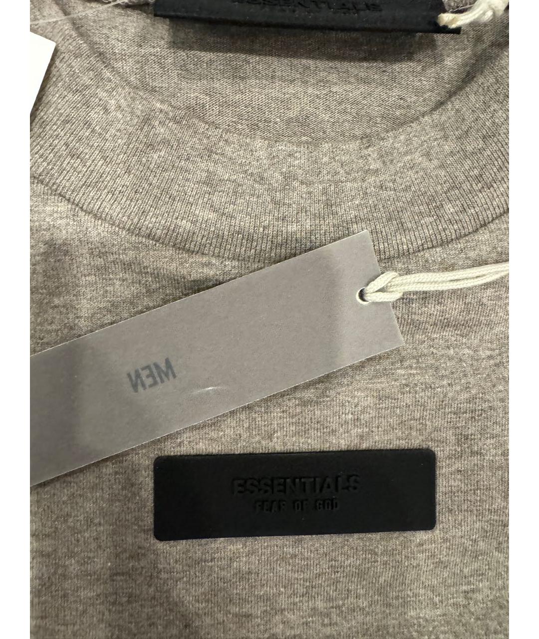 FEAR OF GOD ESSENTIALS Бежевая хлопковая футболка, фото 4