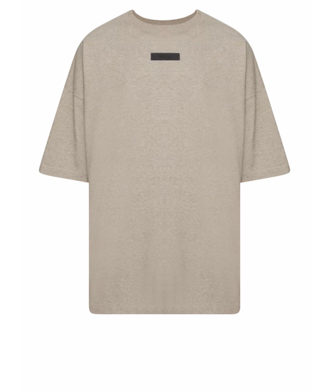 FEAR OF GOD ESSENTIALS Бежевая хлопковая футболка, фото 1
