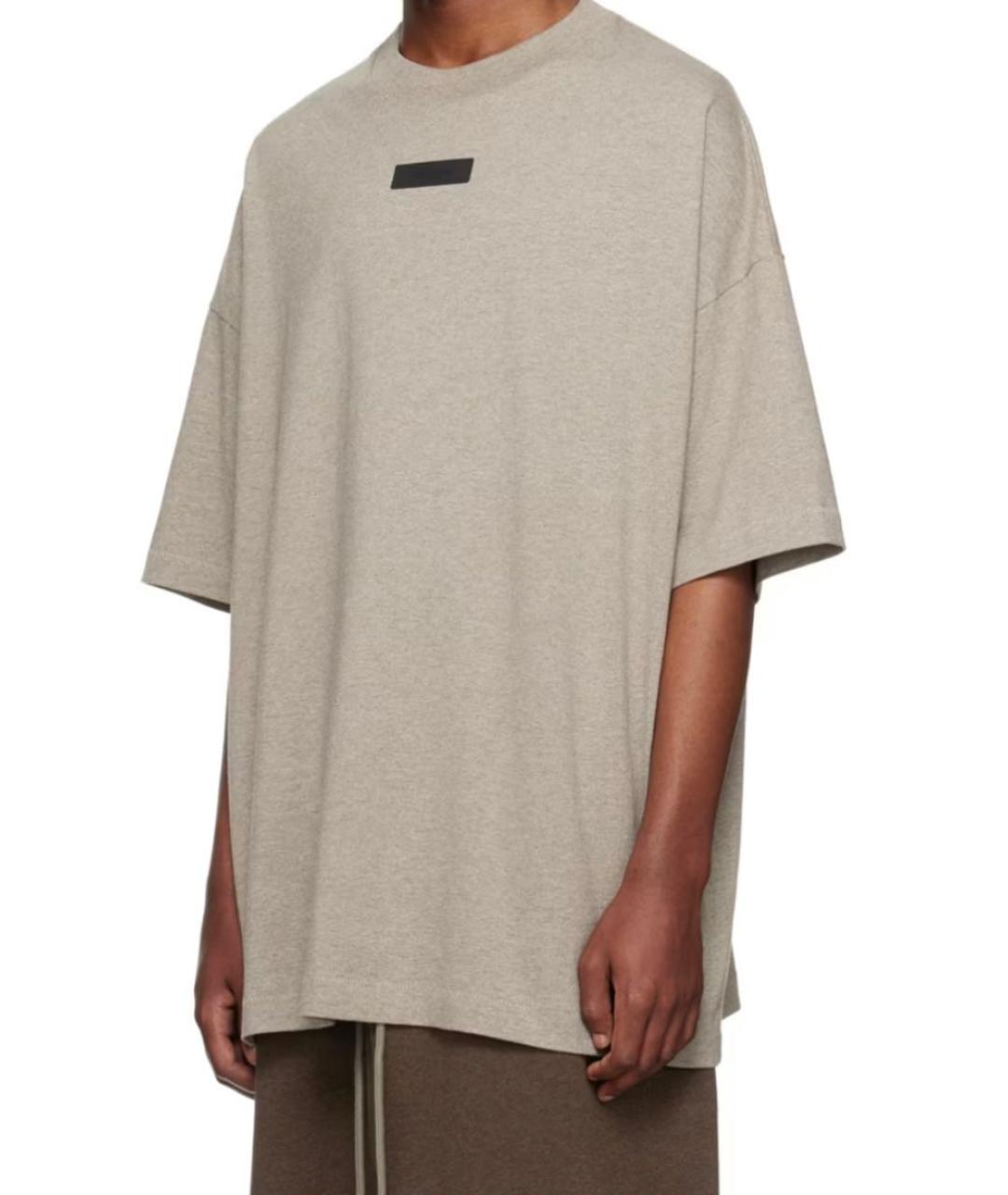 FEAR OF GOD ESSENTIALS Бежевая хлопковая футболка, фото 6