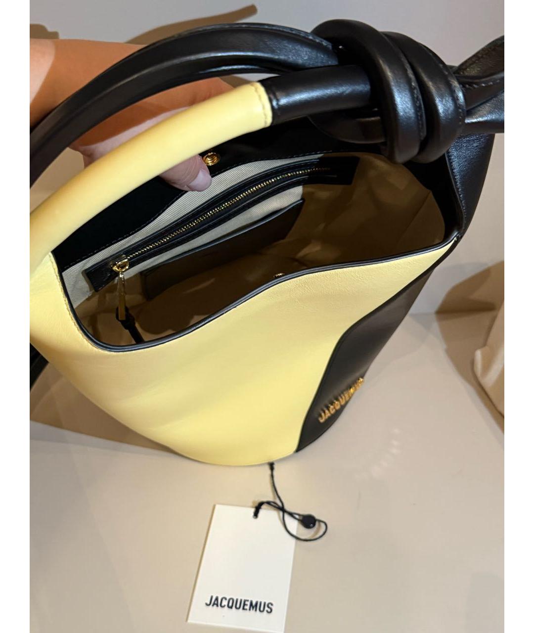 JACQUEMUS Кожаная сумка с короткими ручками, фото 6