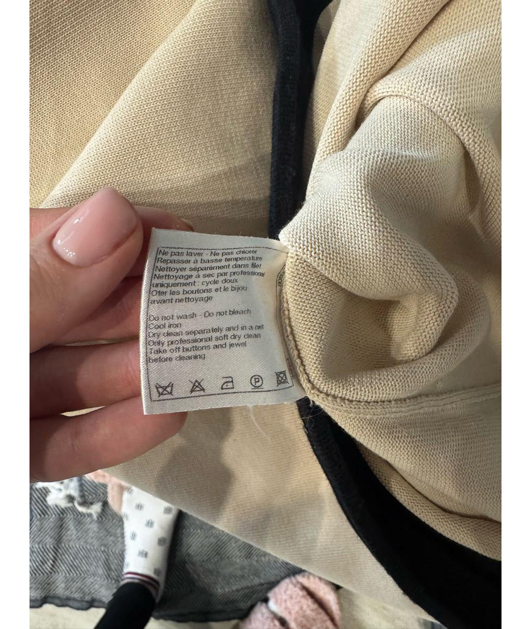 CHANEL Бежевое хлопковое повседневное платье, фото 6
