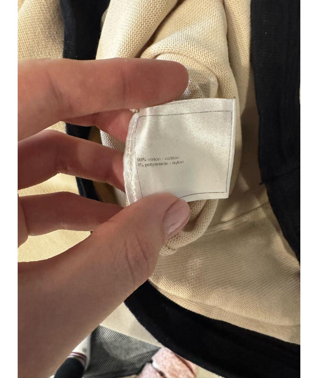 CHANEL Бежевое хлопковое повседневное платье, фото 5