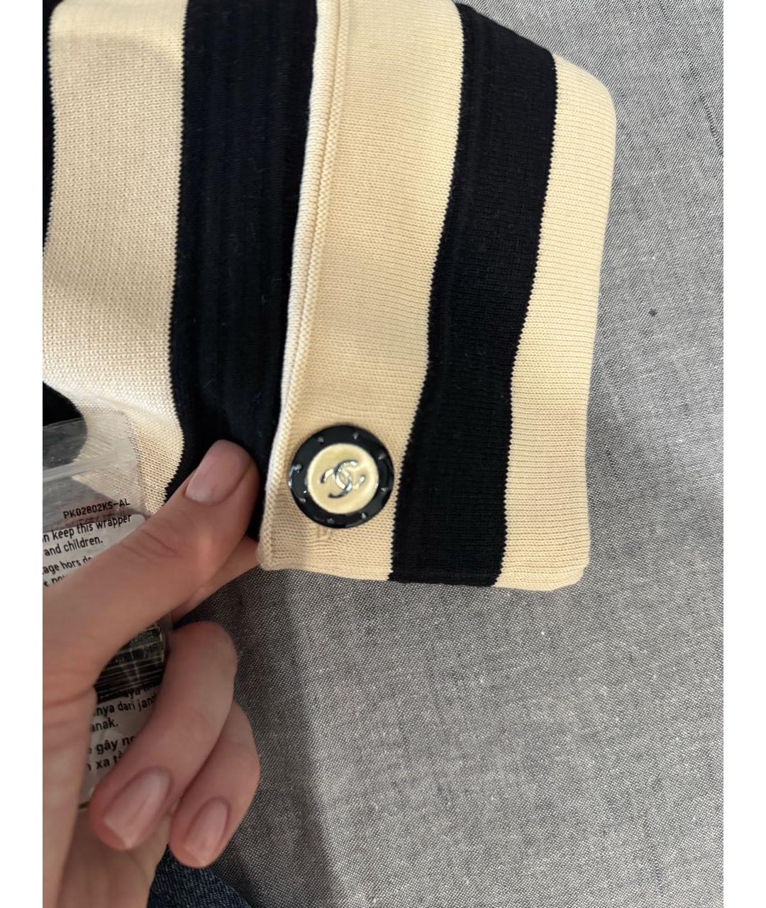 CHANEL Бежевое хлопковое повседневное платье, фото 8