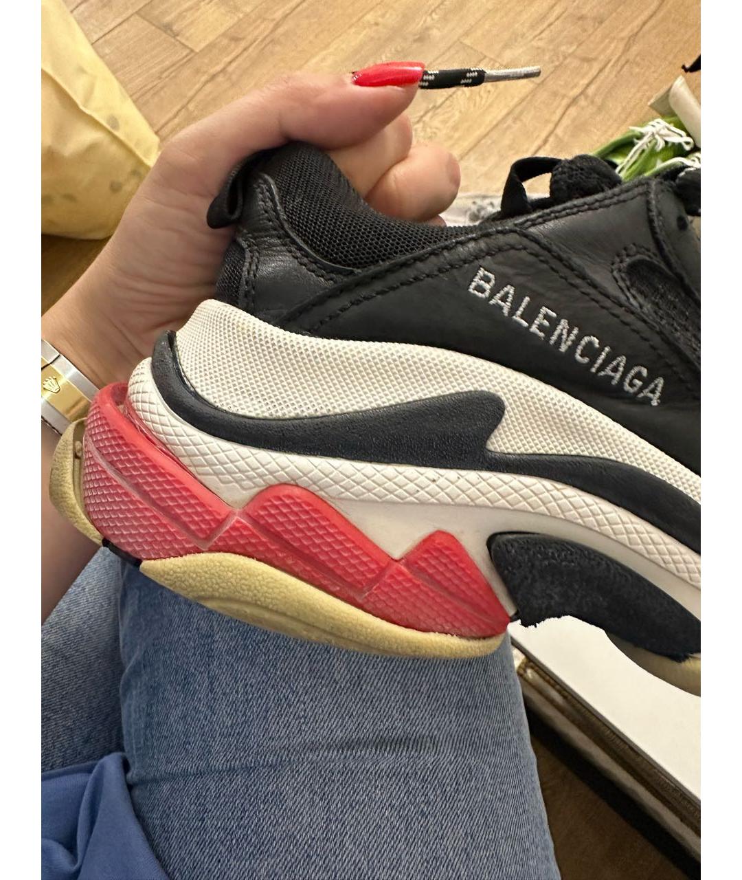 BALENCIAGA Черные текстильные кроссовки, фото 7