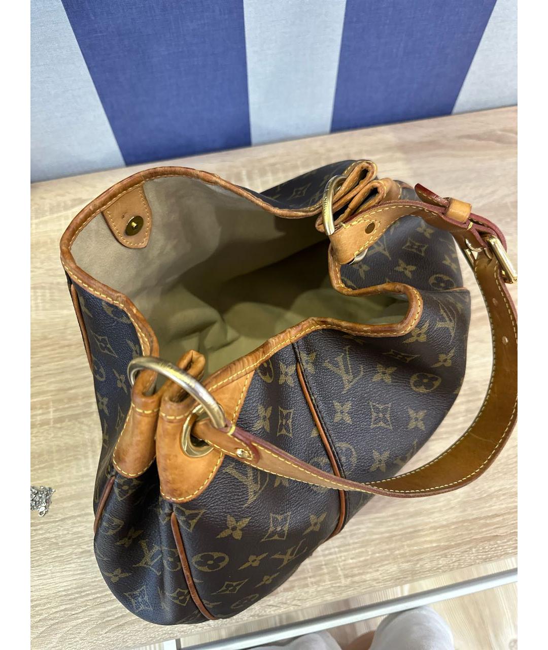 LOUIS VUITTON Коричневая сумка с короткими ручками, фото 4