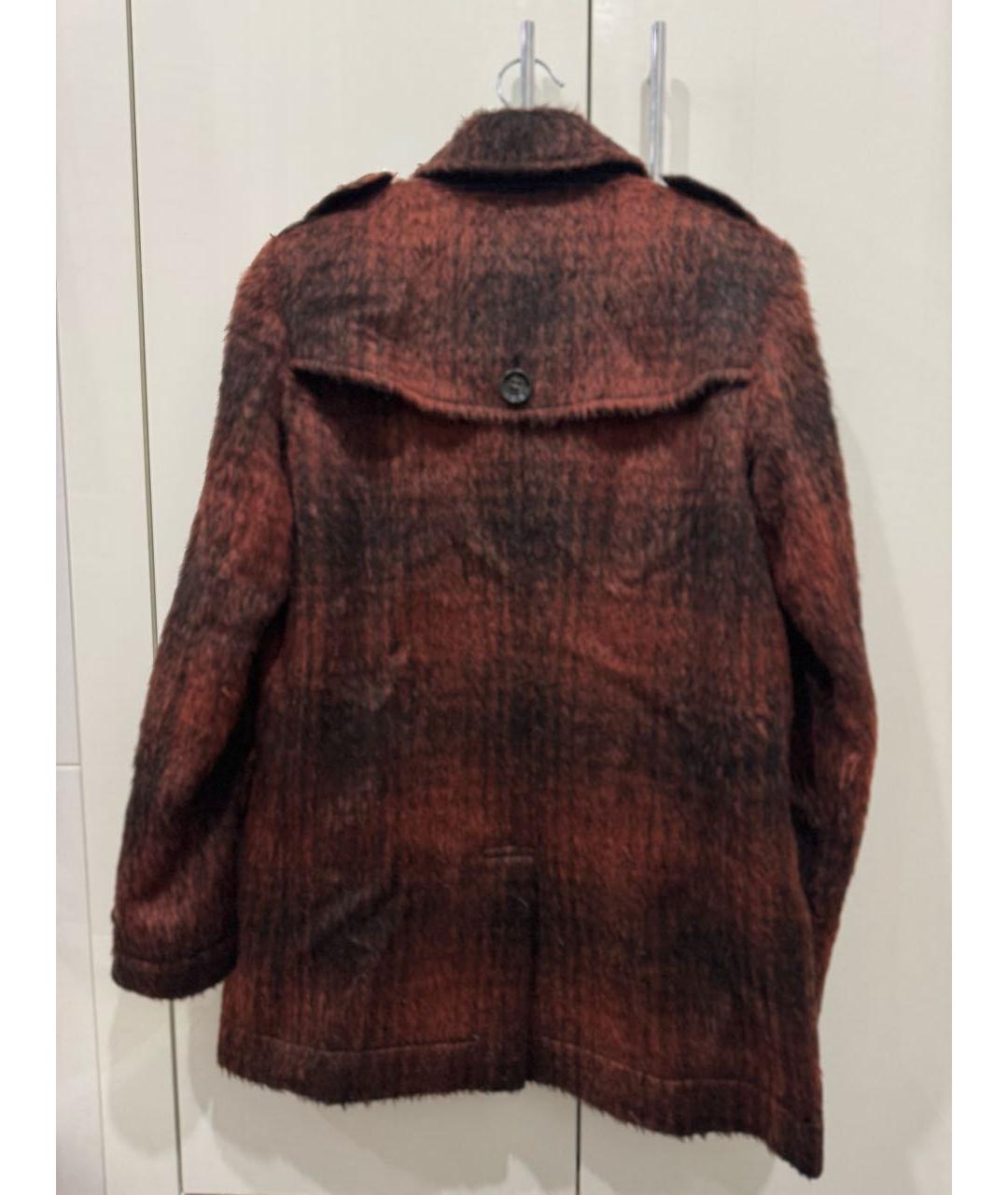 BURBERRY Бордовое шерстяное пальто, фото 2