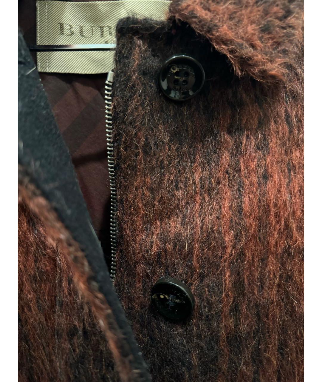 BURBERRY Бордовое шерстяное пальто, фото 4