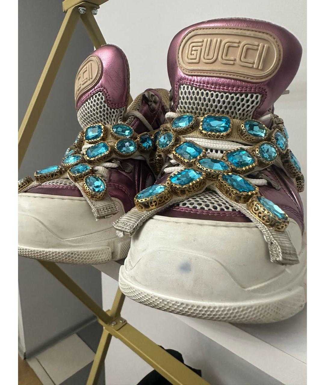 GUCCI Мульти кожаные кроссовки, фото 6