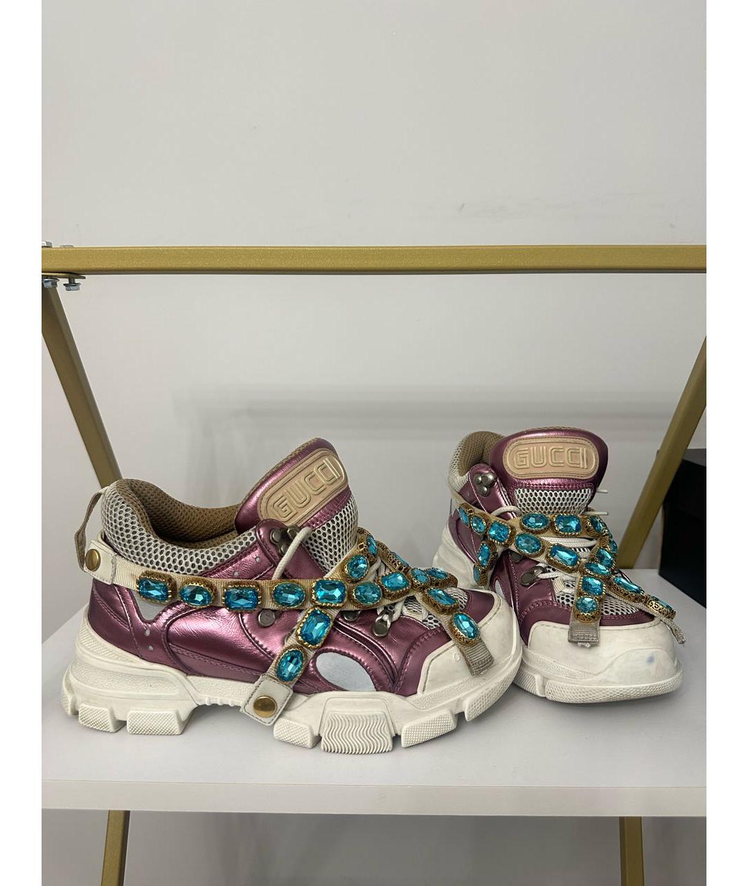 GUCCI Мульти кожаные кроссовки, фото 3