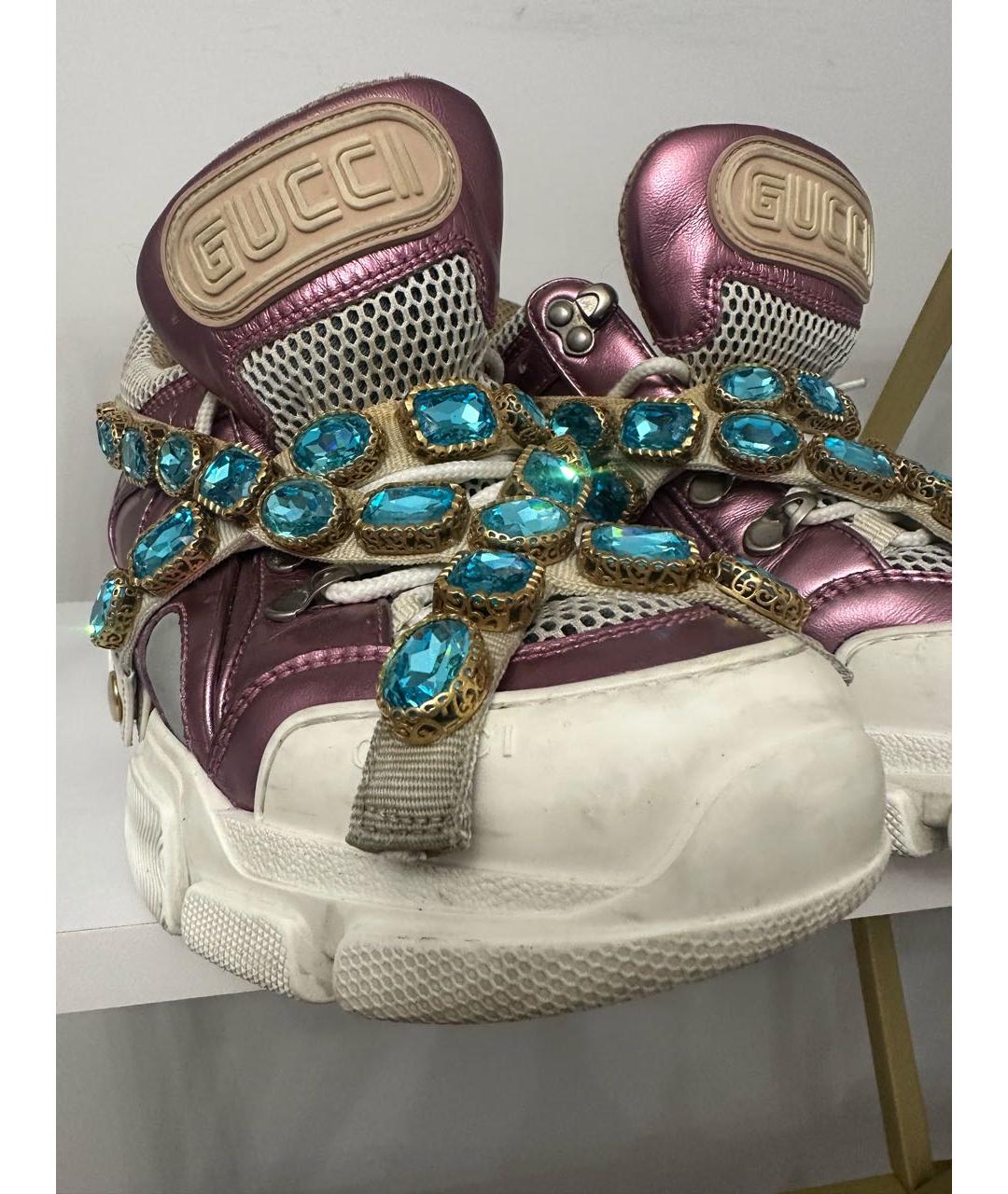 GUCCI Мульти кожаные кроссовки, фото 4