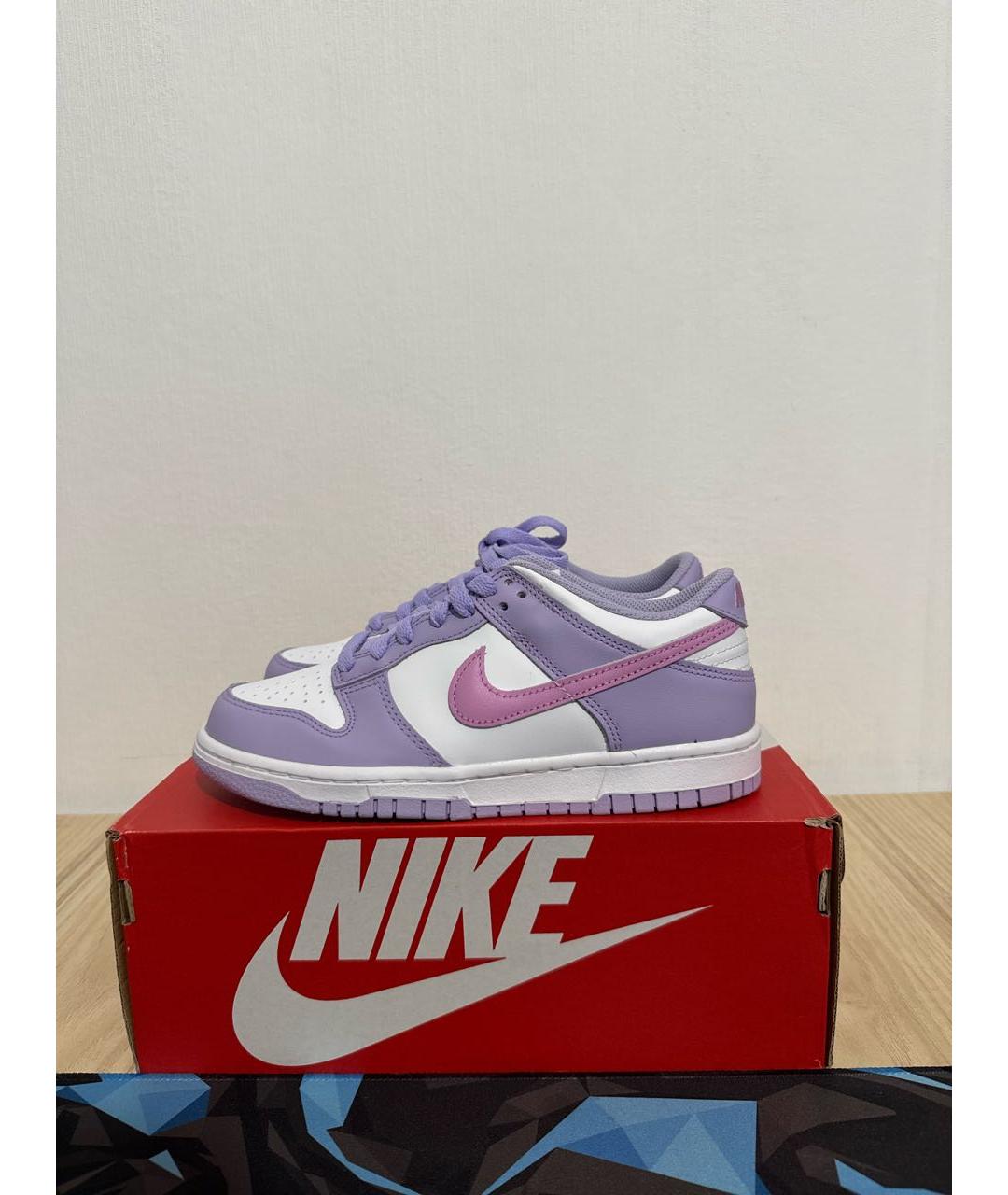 NIKE Фиолетовые кожаные кроссовки, фото 9