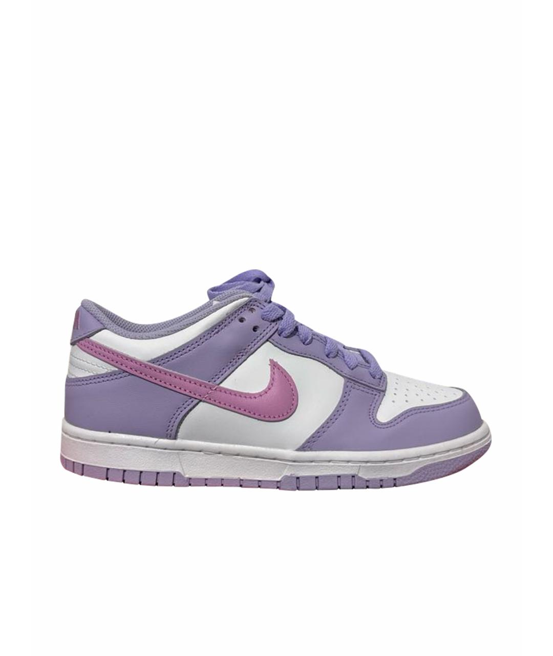 NIKE Фиолетовые кожаные кроссовки, фото 1