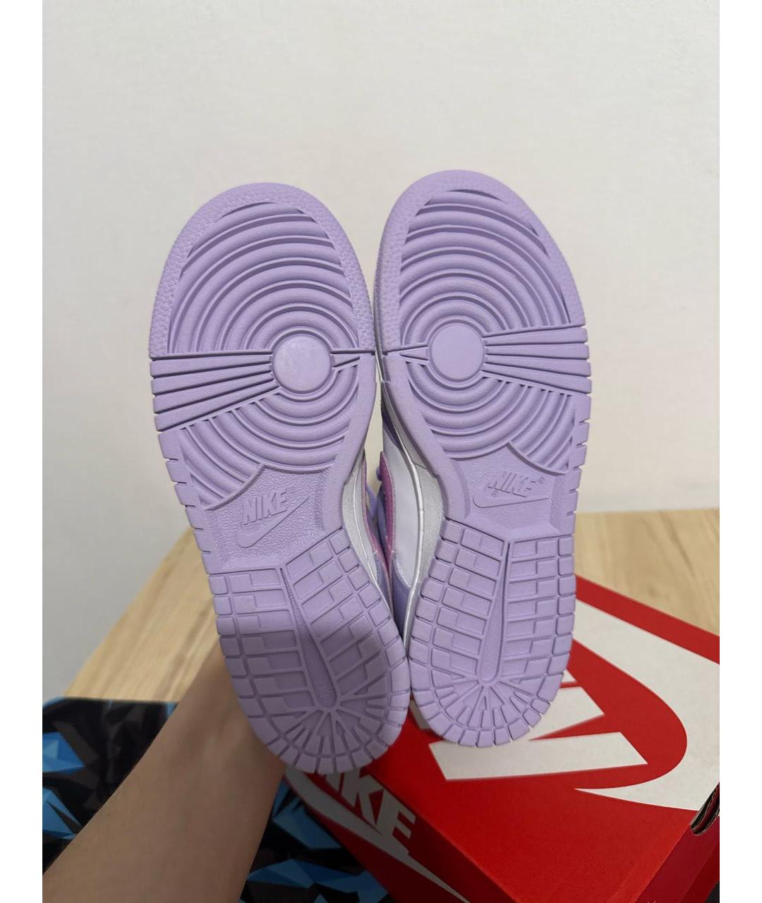 NIKE Фиолетовые кожаные кроссовки, фото 8
