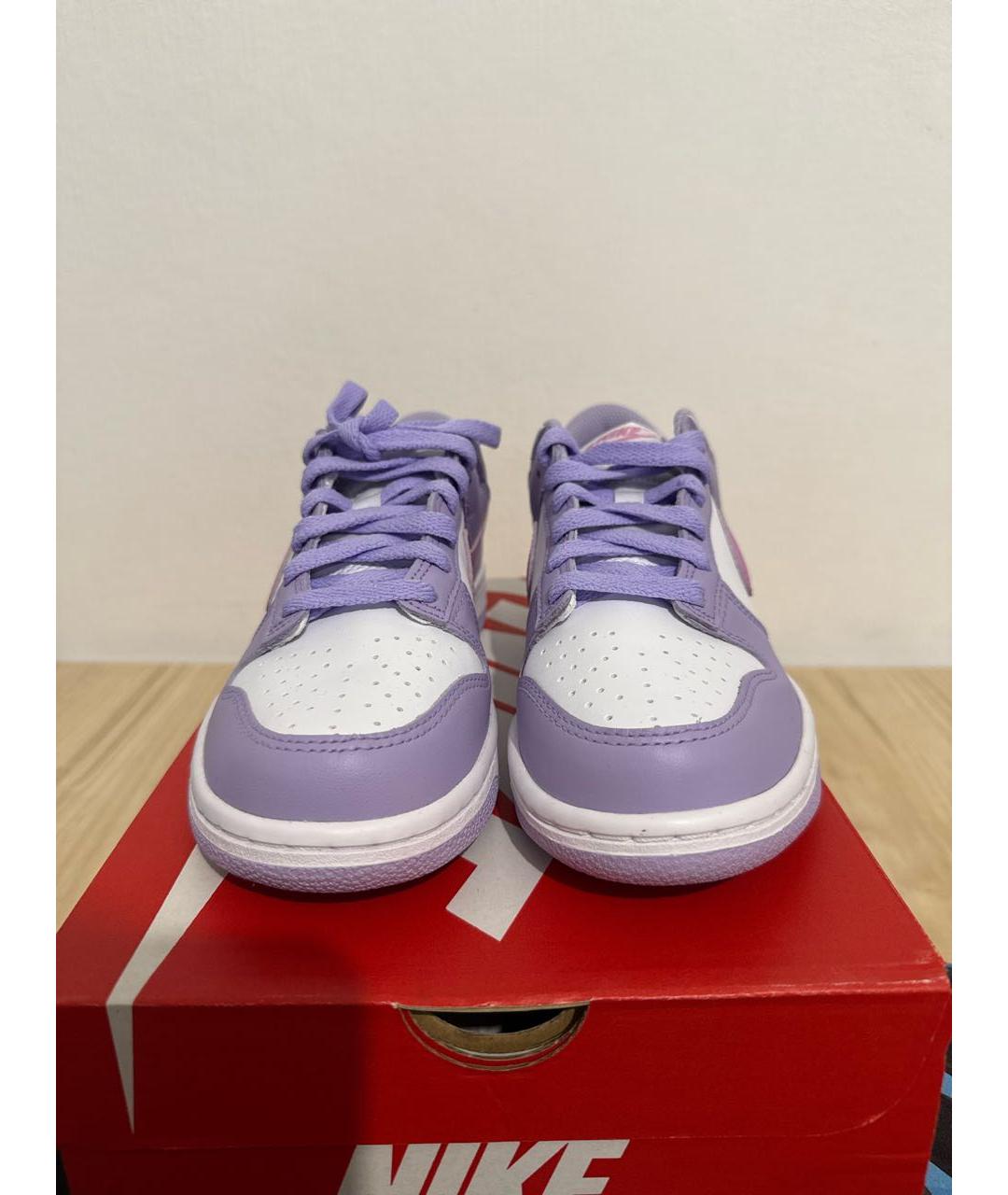 NIKE Фиолетовые кожаные кроссовки, фото 2