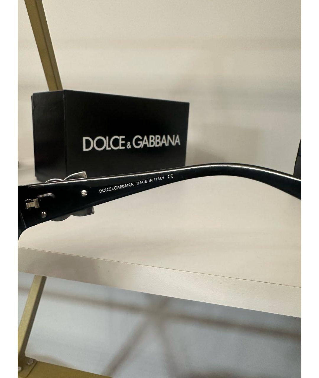DOLCE&GABBANA Черные пластиковые солнцезащитные очки, фото 4