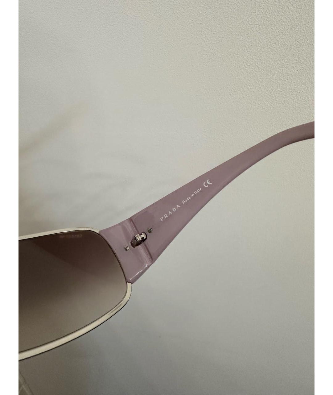 PRADA Розовые пластиковые солнцезащитные очки, фото 5