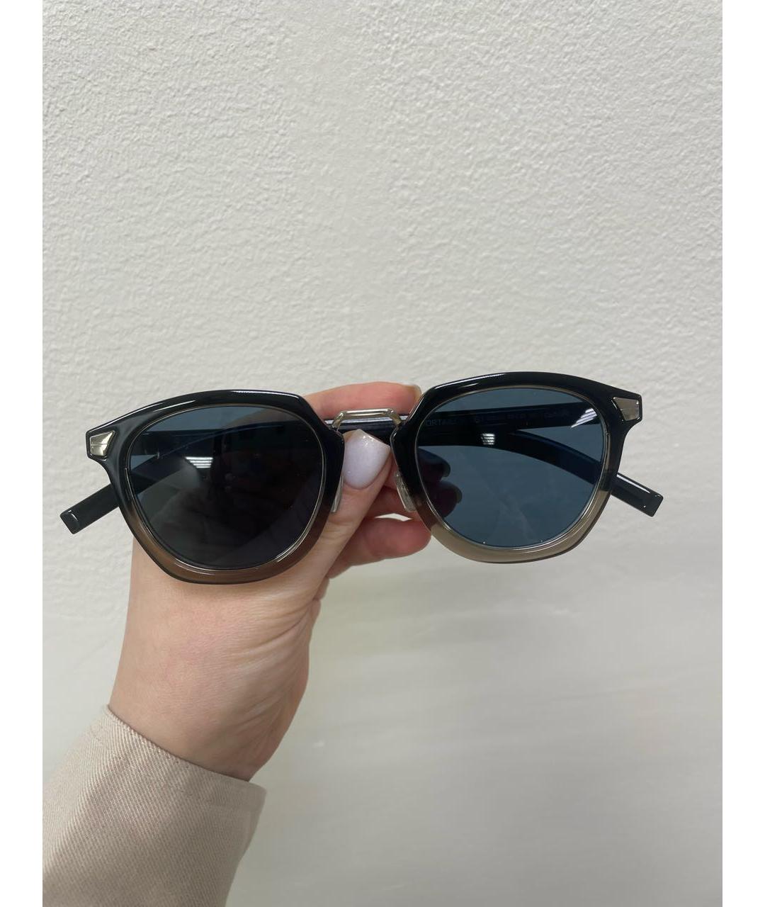 CHRISTIAN DIOR Синие пластиковые солнцезащитные очки, фото 4