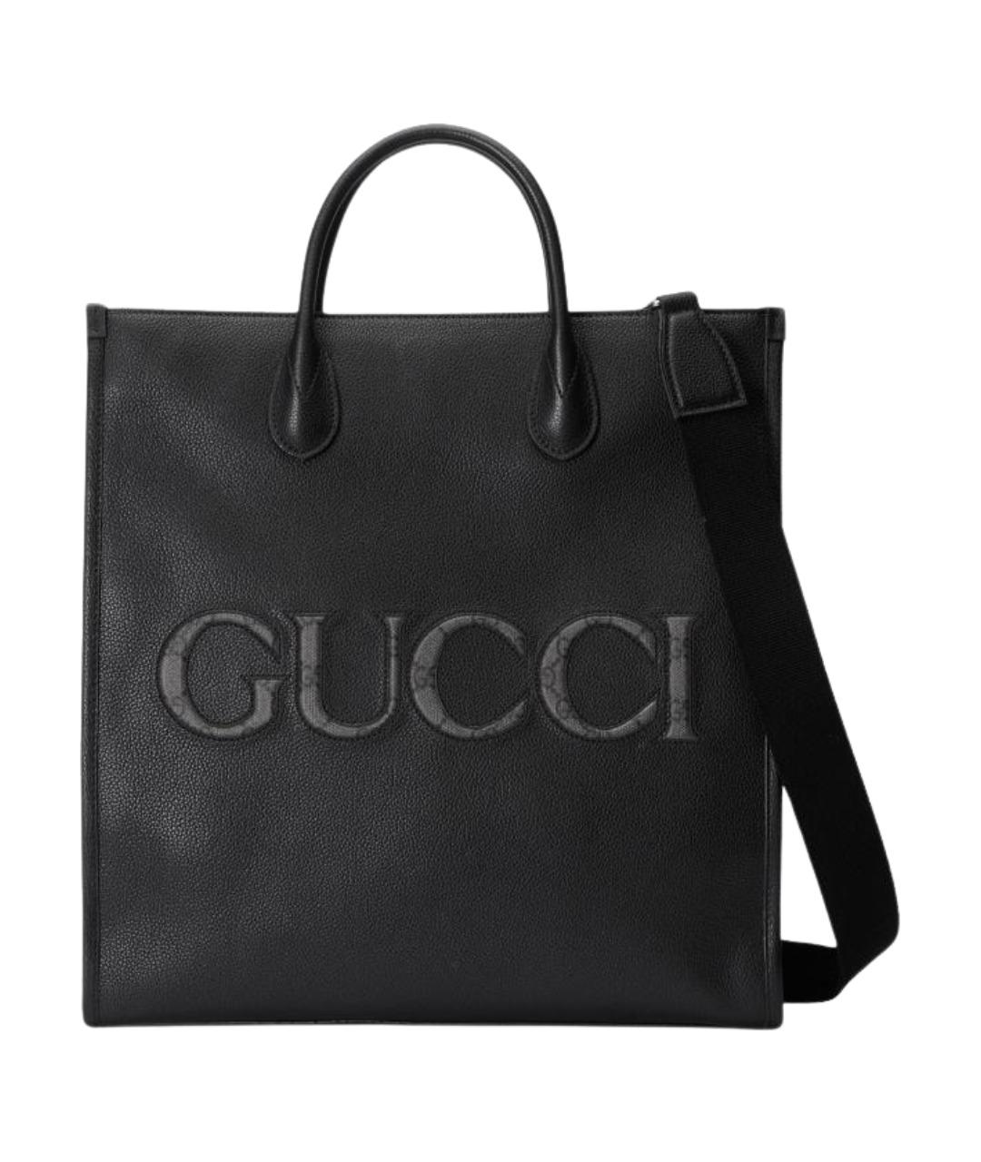 GUCCI Черная кожаная сумка на плечо, фото 1