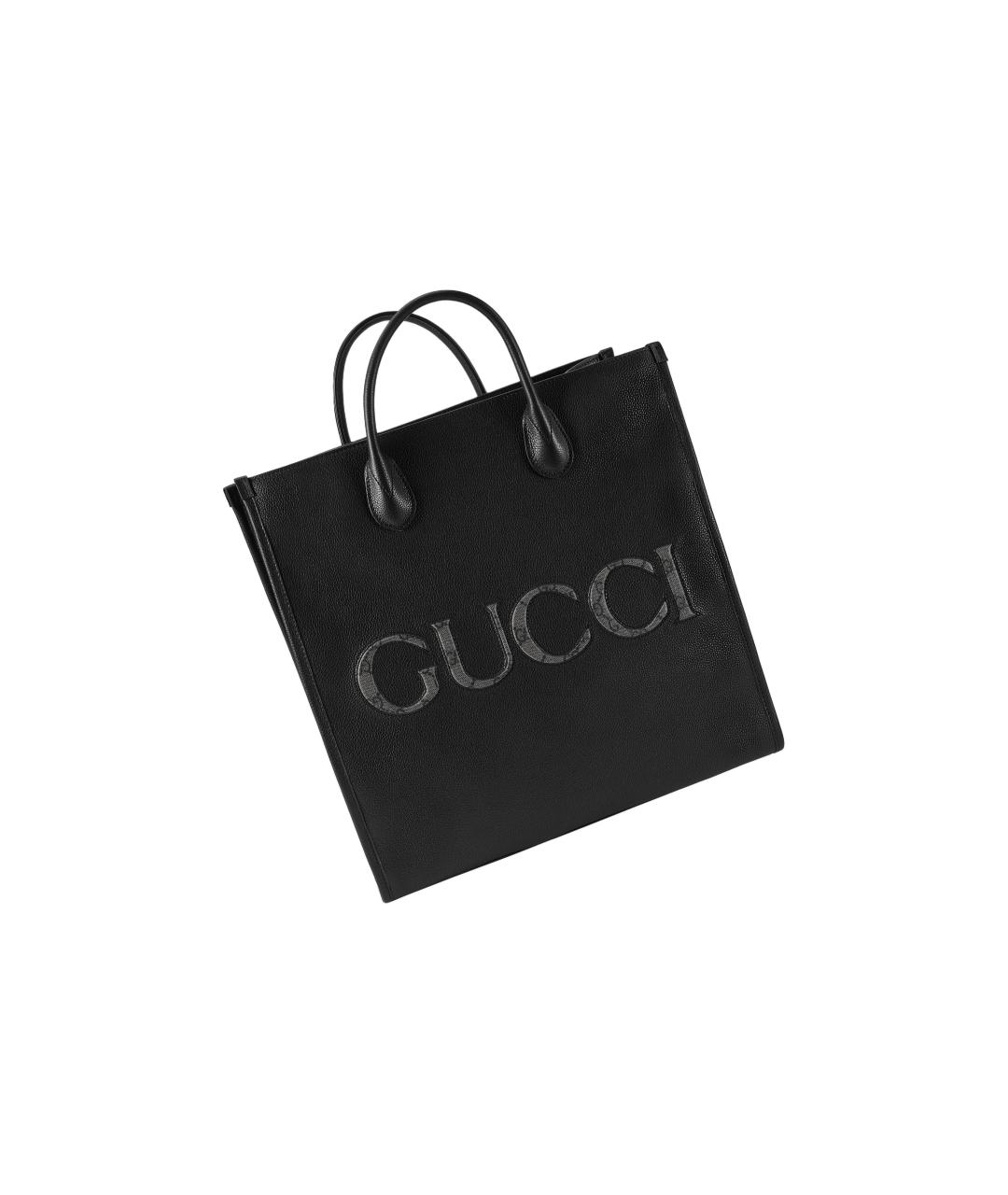GUCCI Черная кожаная сумка на плечо, фото 4