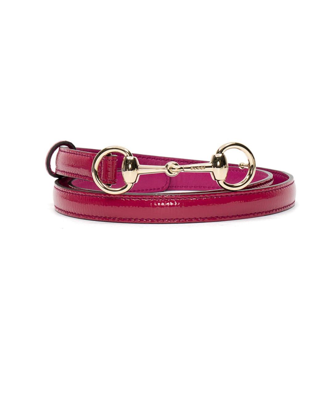 GUCCI Розовый ремень из лакированной кожи, фото 1