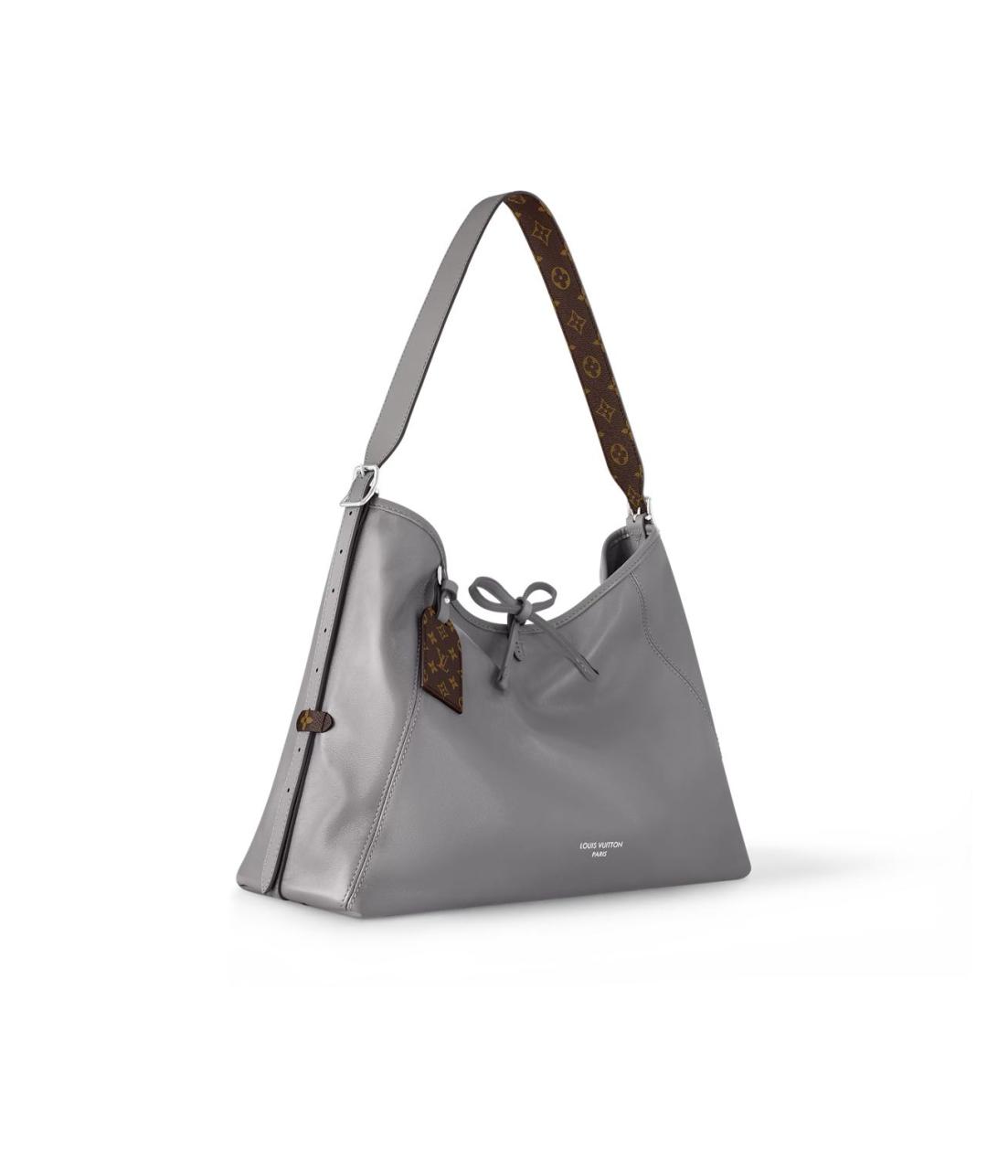 LOUIS VUITTON Серая кожаная сумка тоут, фото 2