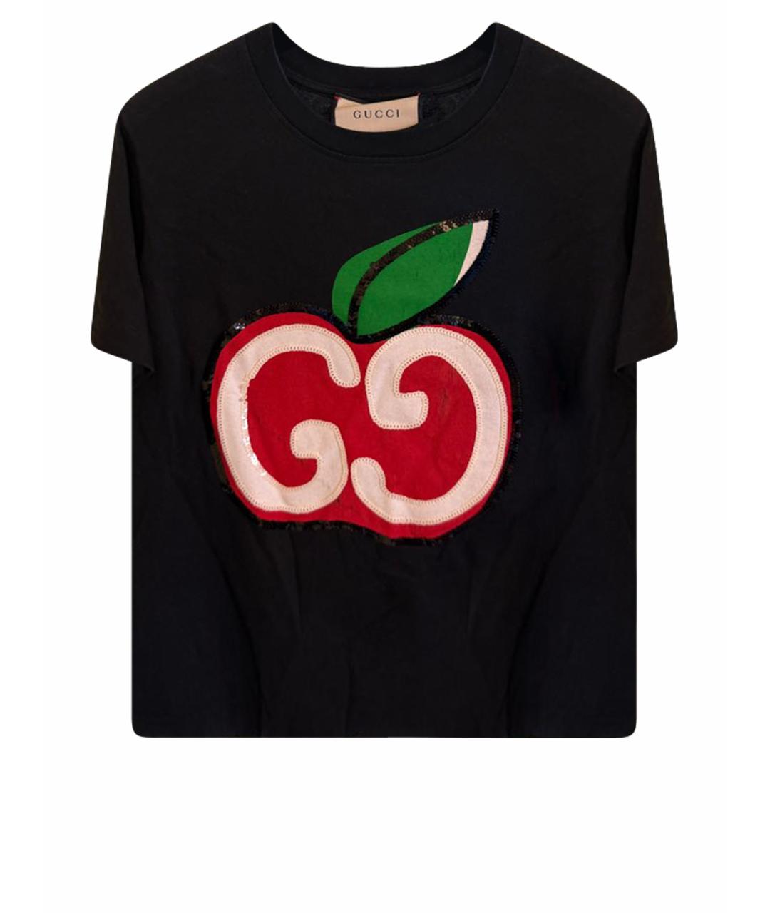 GUCCI Черная хлопковая футболка, фото 1