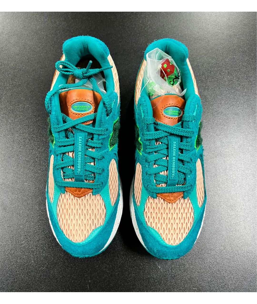 NEW BALANCE Бирюзовые замшевые низкие кроссовки / кеды, фото 2