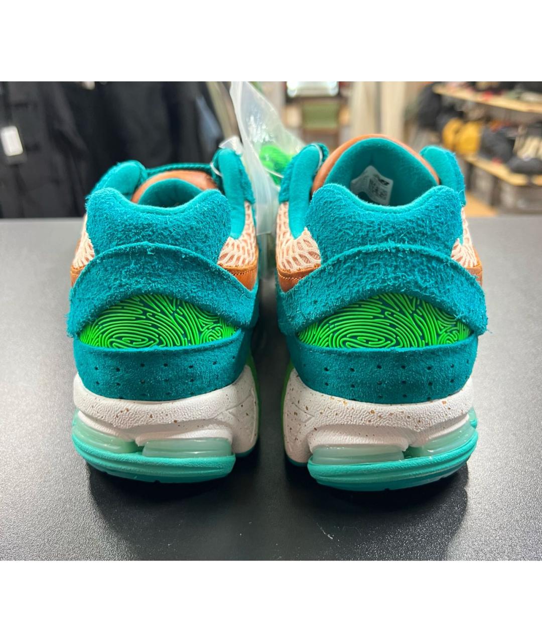 NEW BALANCE Бирюзовые замшевые низкие кроссовки / кеды, фото 4