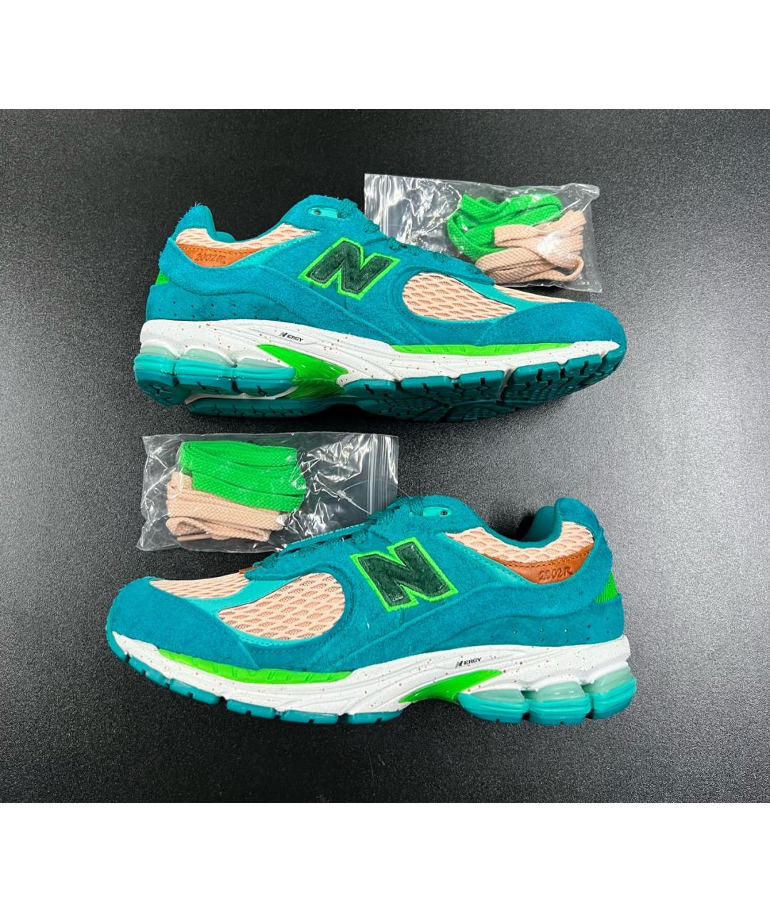 NEW BALANCE Бирюзовые замшевые низкие кроссовки / кеды, фото 7