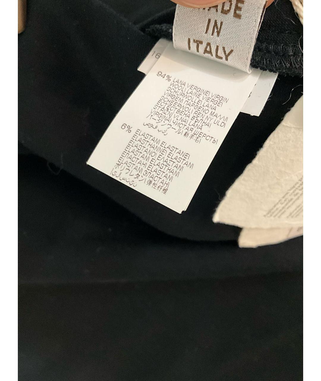 BRUNELLO CUCINELLI Черные шерстяные прямые брюки, фото 4