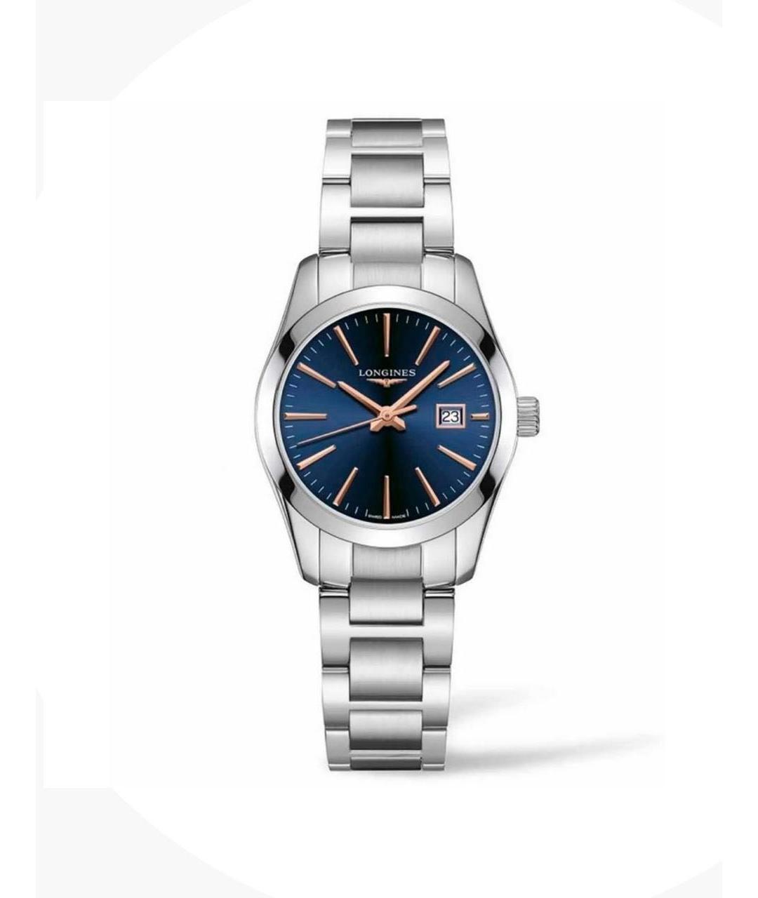 LONGINES Темно-синие металлические часы, фото 9