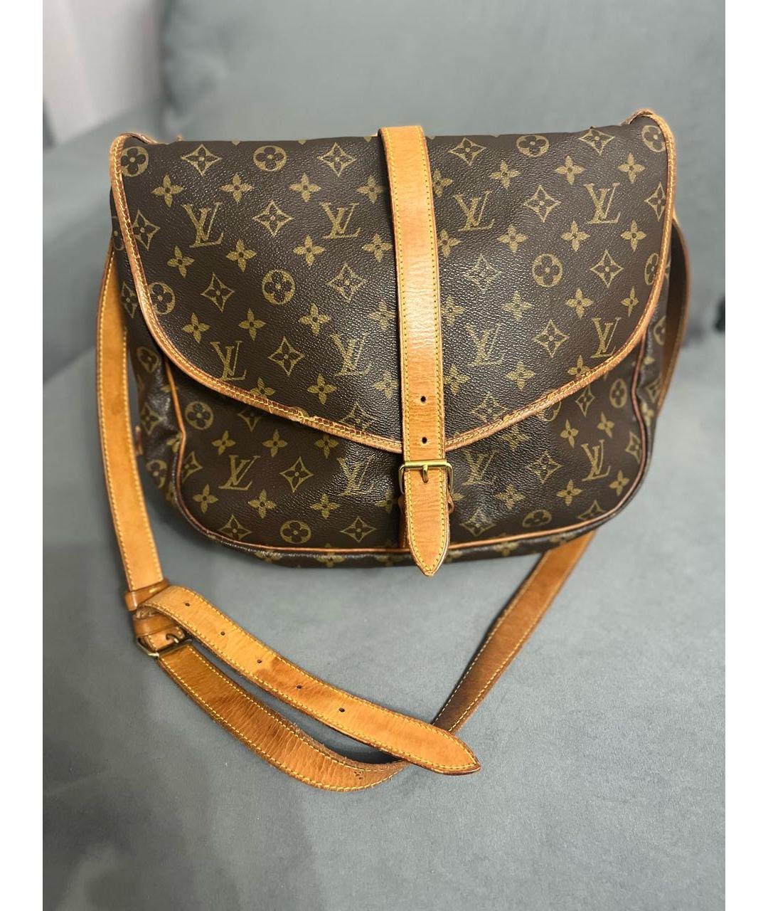 LOUIS VUITTON Коричневая сумка на плечо, фото 6