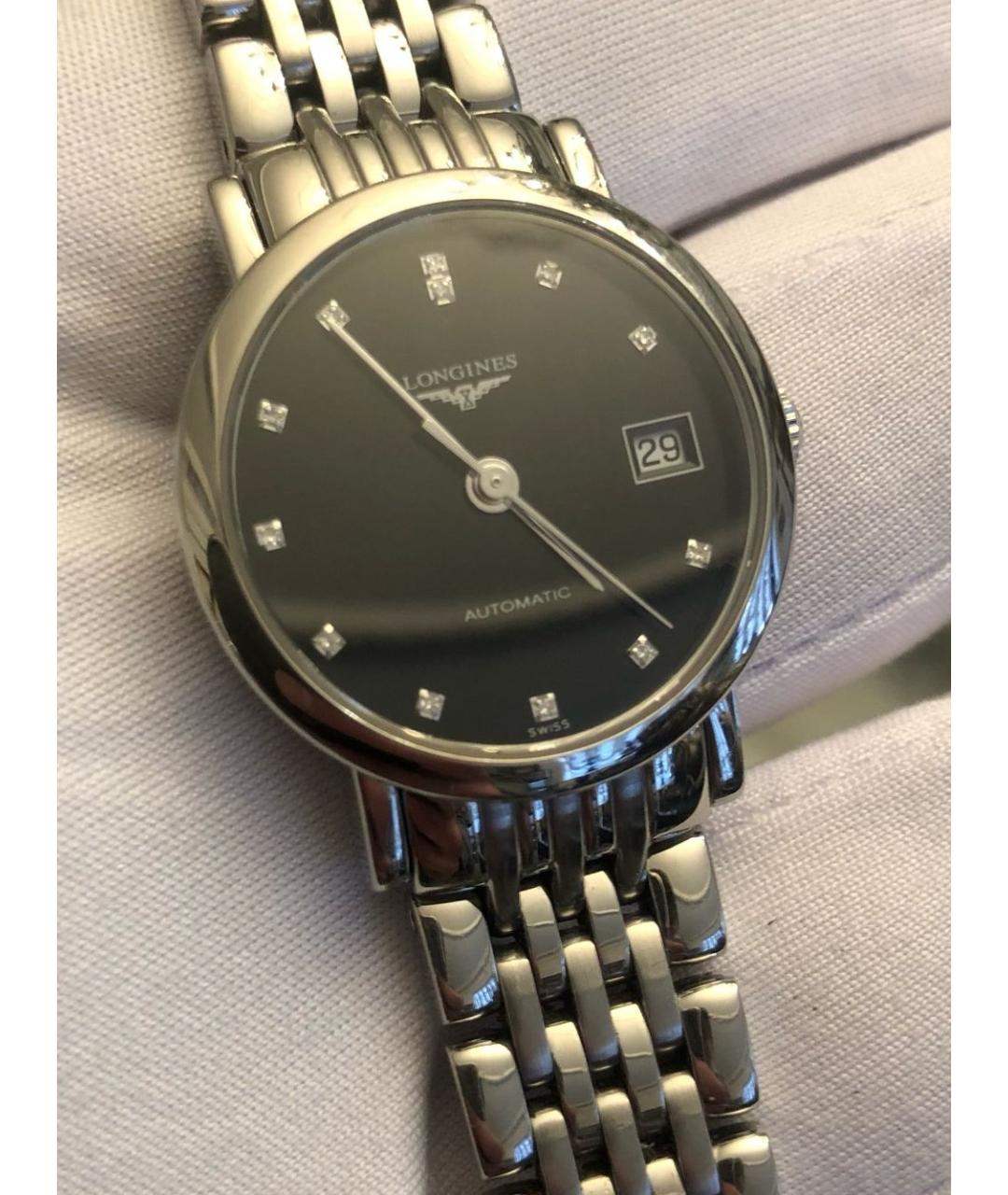 LONGINES Антрацитовые металлические часы, фото 2
