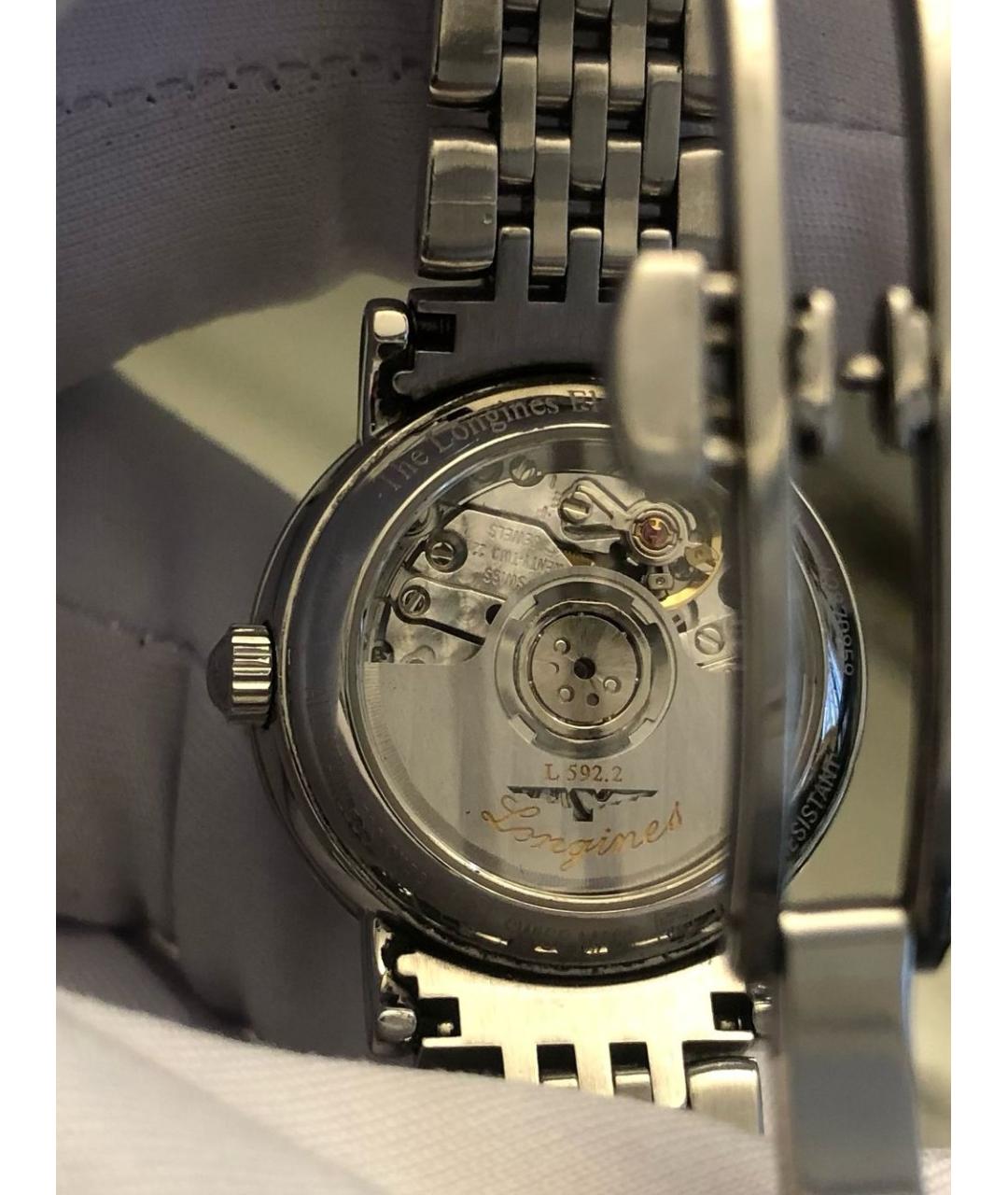 LONGINES Антрацитовые металлические часы, фото 3