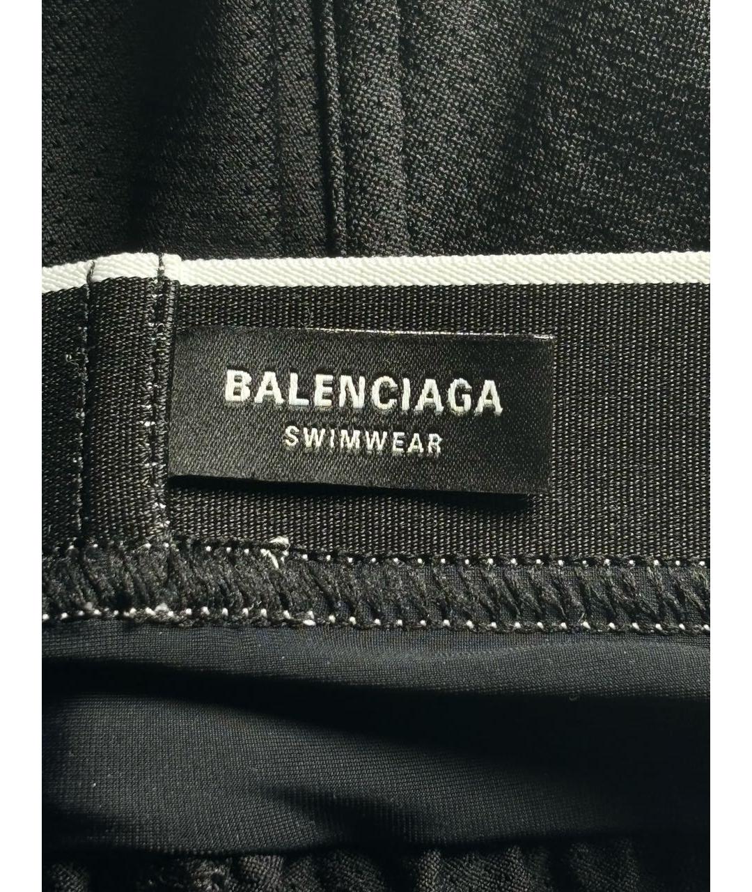 BALENCIAGA Черные синтетические шорты, фото 5