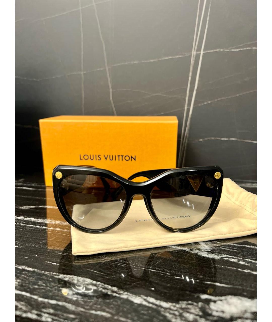 LOUIS VUITTON Черные пластиковые солнцезащитные очки, фото 5