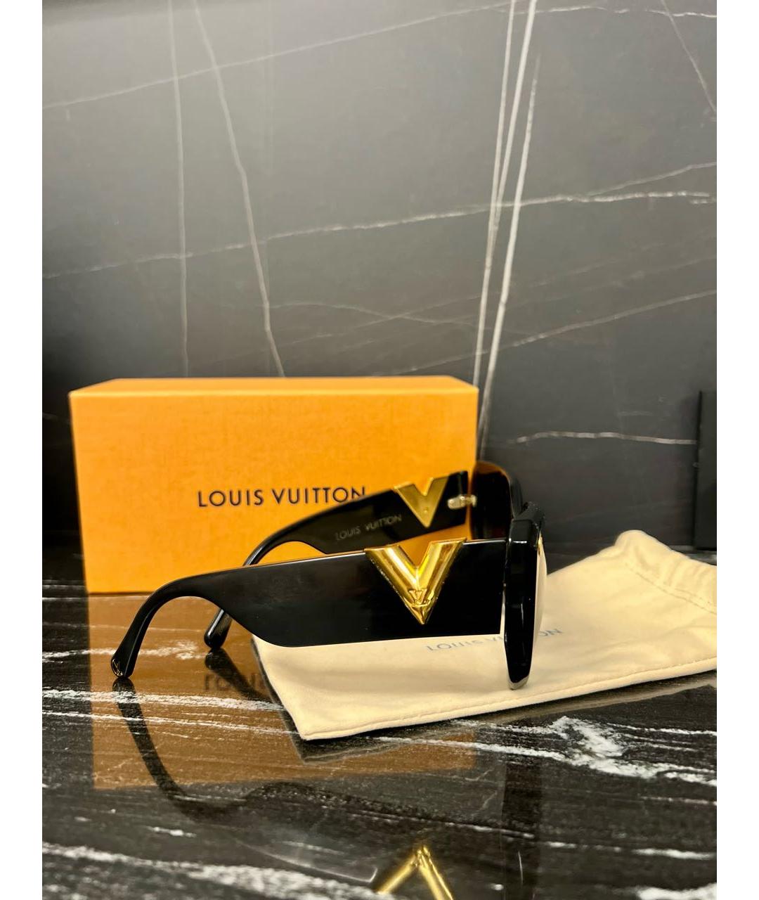 LOUIS VUITTON Черные пластиковые солнцезащитные очки, фото 3