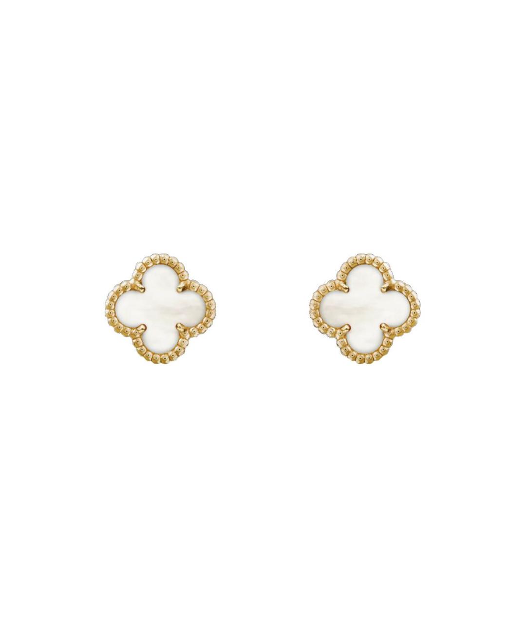 VAN CLEEF & ARPELS Белые серьги из желтого золота, фото 1