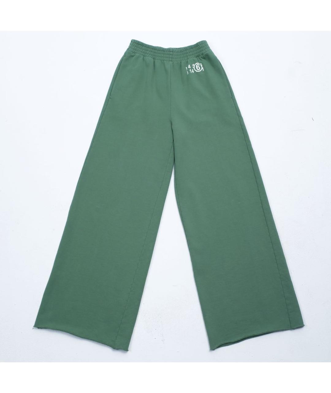 MM6 MAISON MARGIELA Зеленые хлопковые спортивные брюки и шорты, фото 1