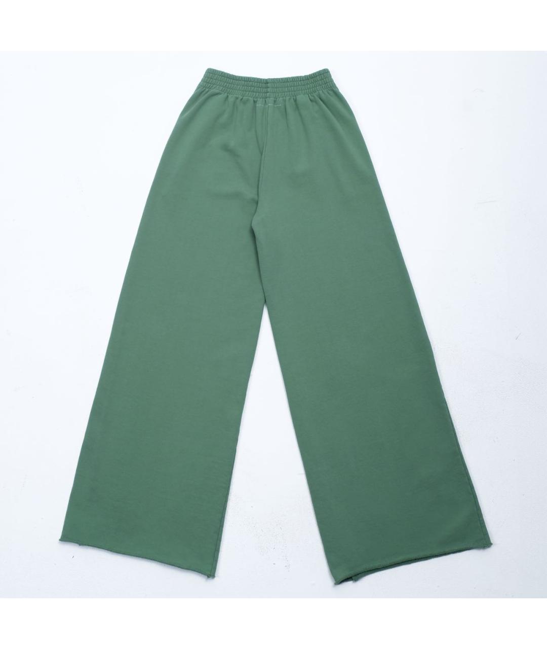 MM6 MAISON MARGIELA Зеленые хлопковые спортивные брюки и шорты, фото 2