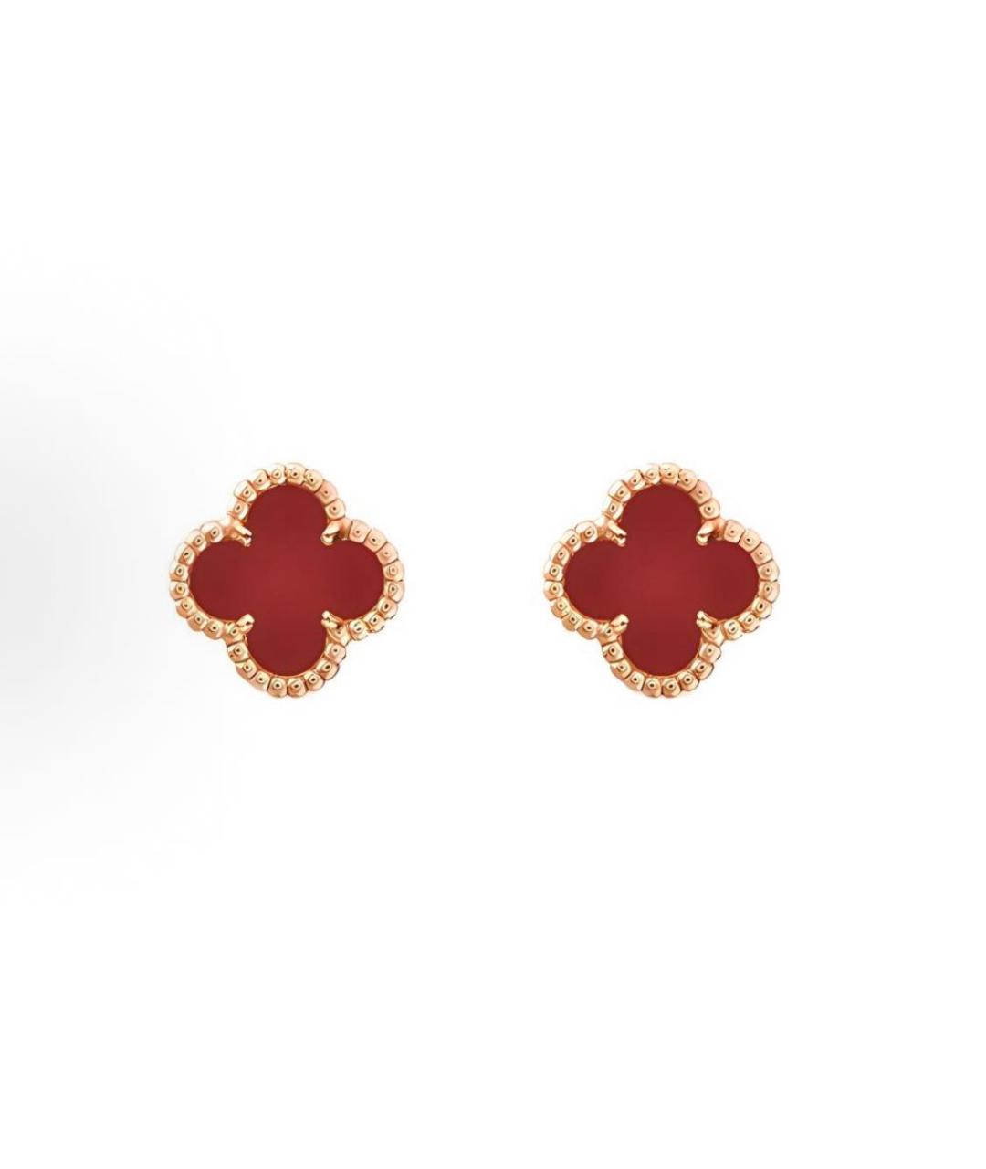VAN CLEEF & ARPELS Бордовые серьги из розового золота, фото 3