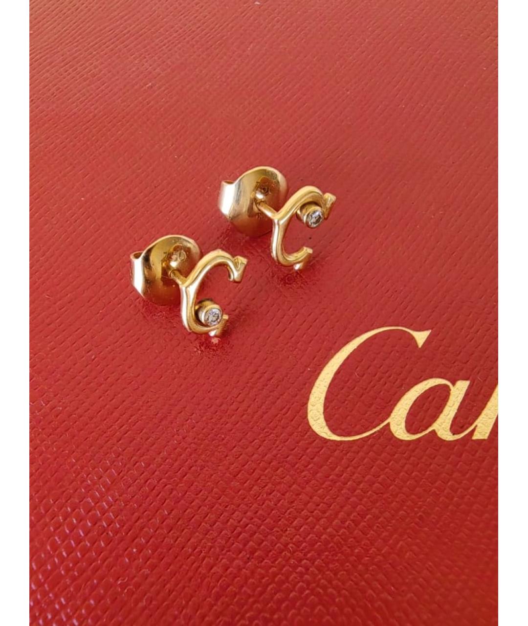 CARTIER Золотые серьги из желтого золота, фото 2