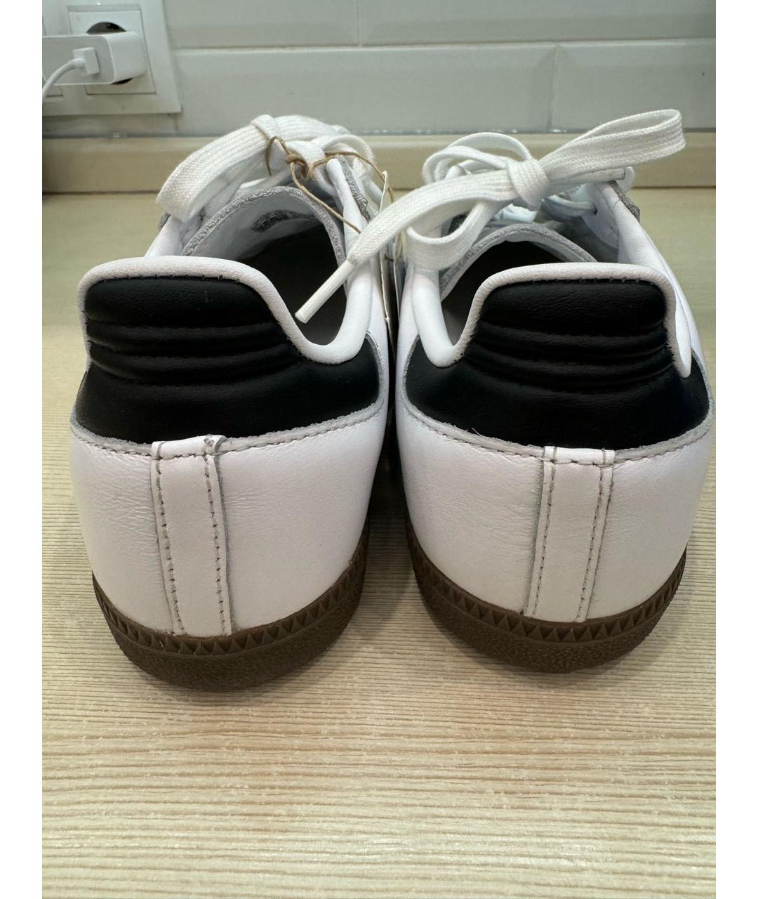 ADIDAS Белые кожаные кроссовки, фото 4
