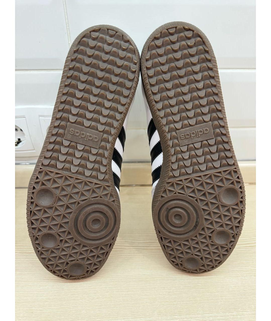 ADIDAS Белые кожаные кроссовки, фото 8