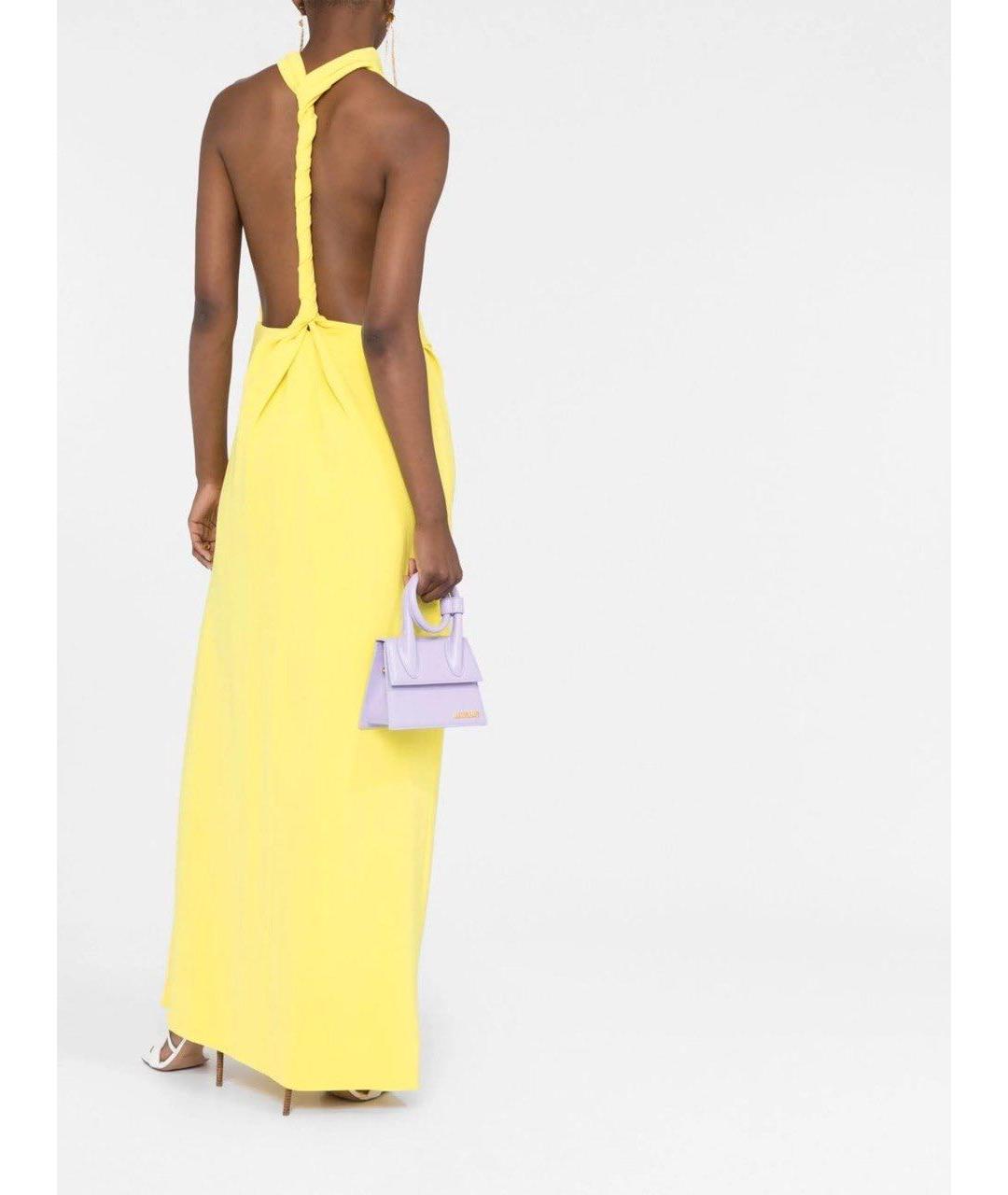 JACQUEMUS Фиолетовая кожаная сумка с короткими ручками, фото 5