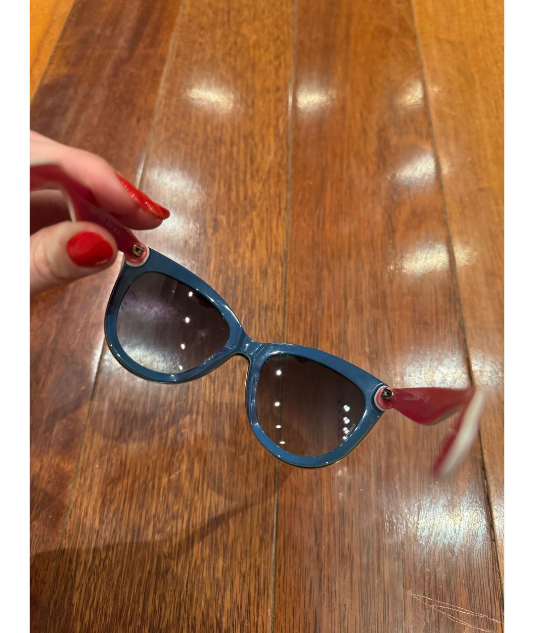 DOLCE&GABBANA Фуксия пластиковые солнцезащитные очки, фото 2