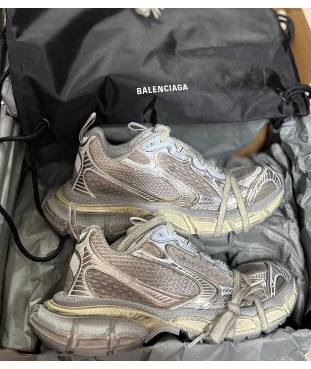 BALENCIAGA Серые кроссовки, фото 6