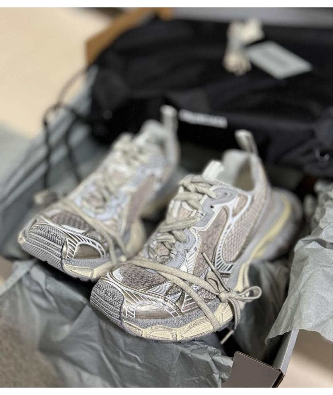 BALENCIAGA Серые кроссовки, фото 4