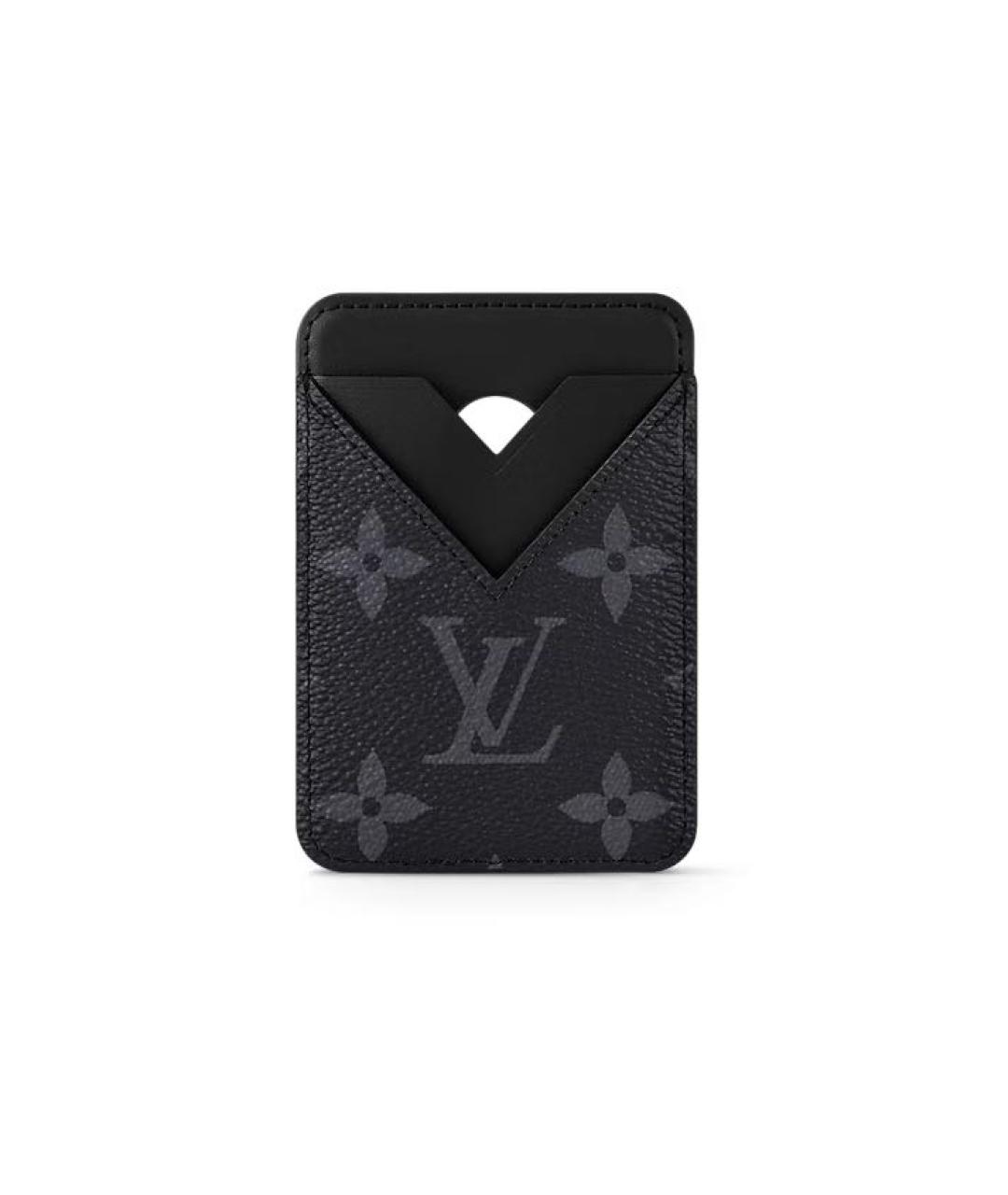 LOUIS VUITTON Серый кожаный кардхолдер, фото 1