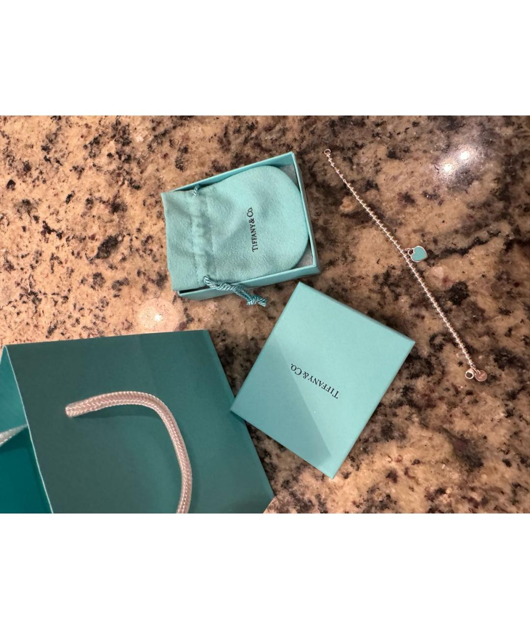 TIFFANY&CO Бирюзовый серебряный браслет, фото 4
